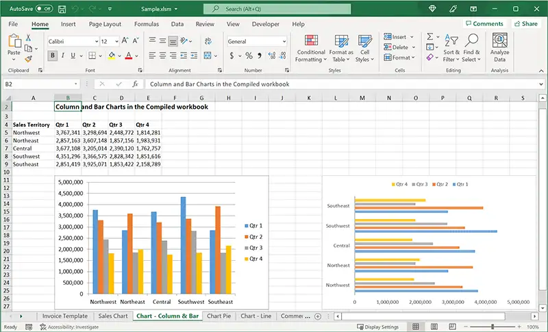 Sales Chart in Excel